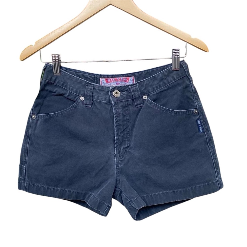 Vintage mid waisted carpenter jean shorts